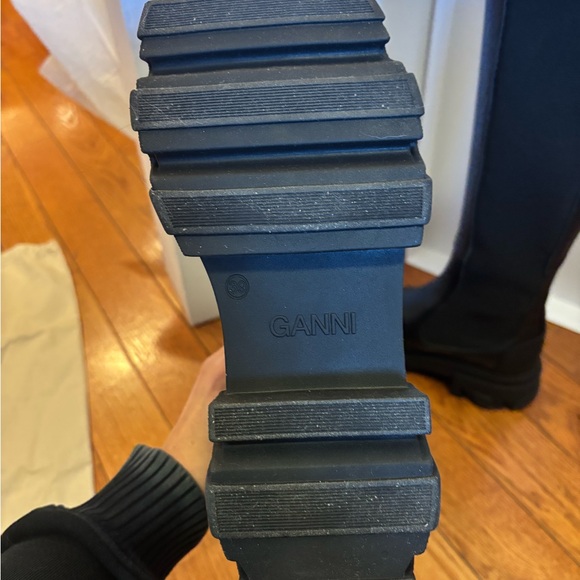 Ganni Black Over the Knee Boots - Picture 6 of 10